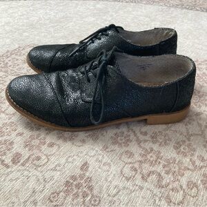 Toms Lace Up Leather Shimmer Shoes Size 9